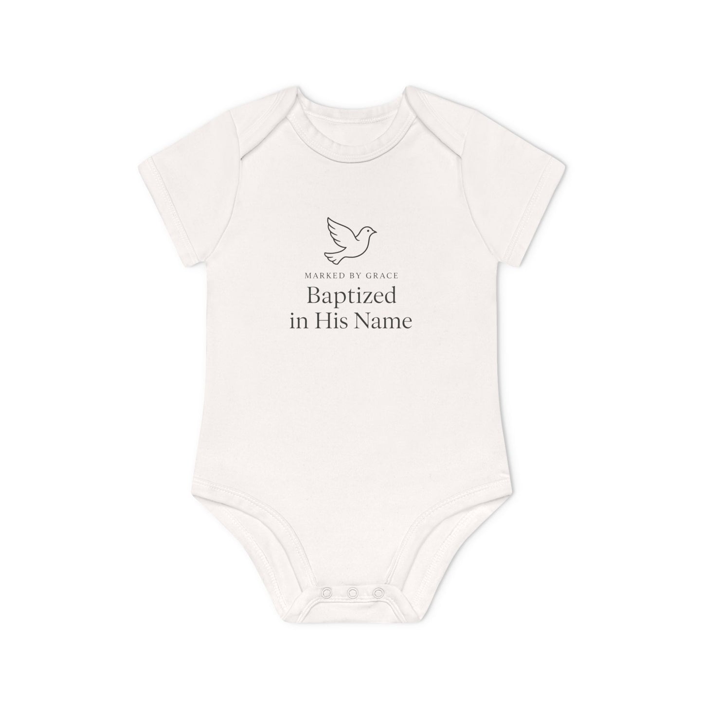 Marked by Grace Onesie – Baby Baptism Keepsake