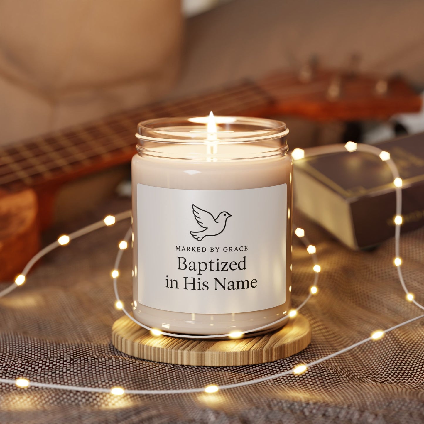 Marked by Grace Candle – Baby Baptism Keepsake