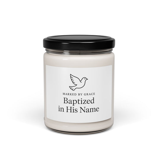 Marked by Grace Candle – Baby Baptism Keepsake